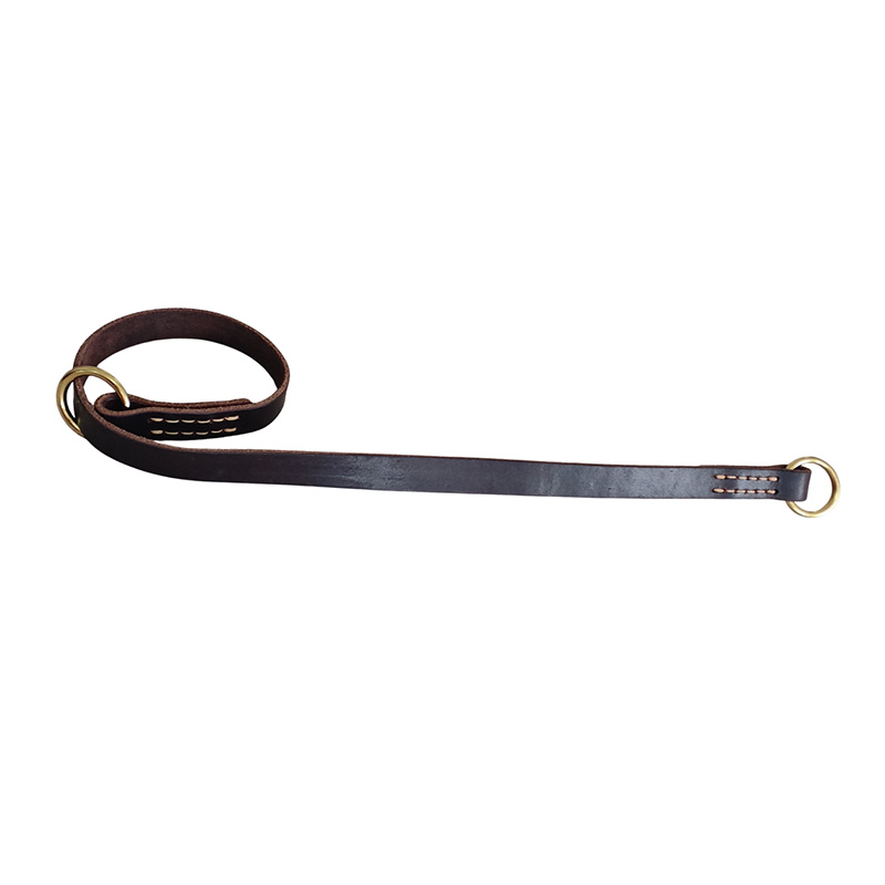 Adjustable single-layer cowhide dog collar