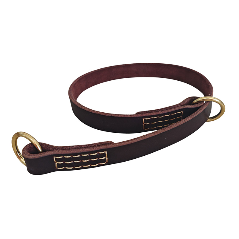 Adjustable single-layer cowhide dog collar