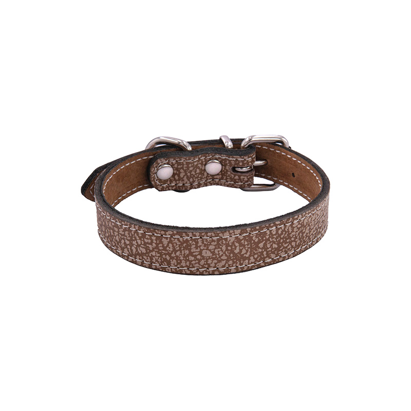 Imitation bark pattern cowhide pet collar