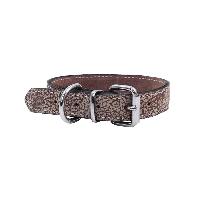 Imitation bark pattern cowhide pet collar
