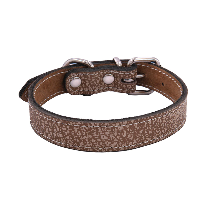 Imitation bark pattern cowhide pet collar