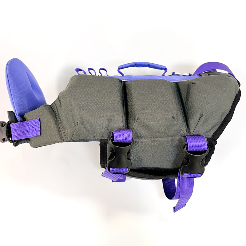 Football grid lining 8mm high elasticity EVA purple life jacket