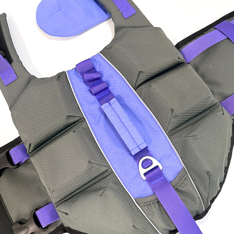 Football grid lining 8mm high elasticity EVA purple life jacket