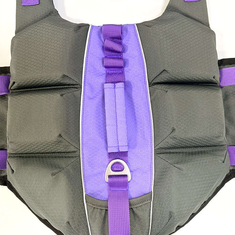 Football grid lining 8mm high elasticity EVA purple life jacket
