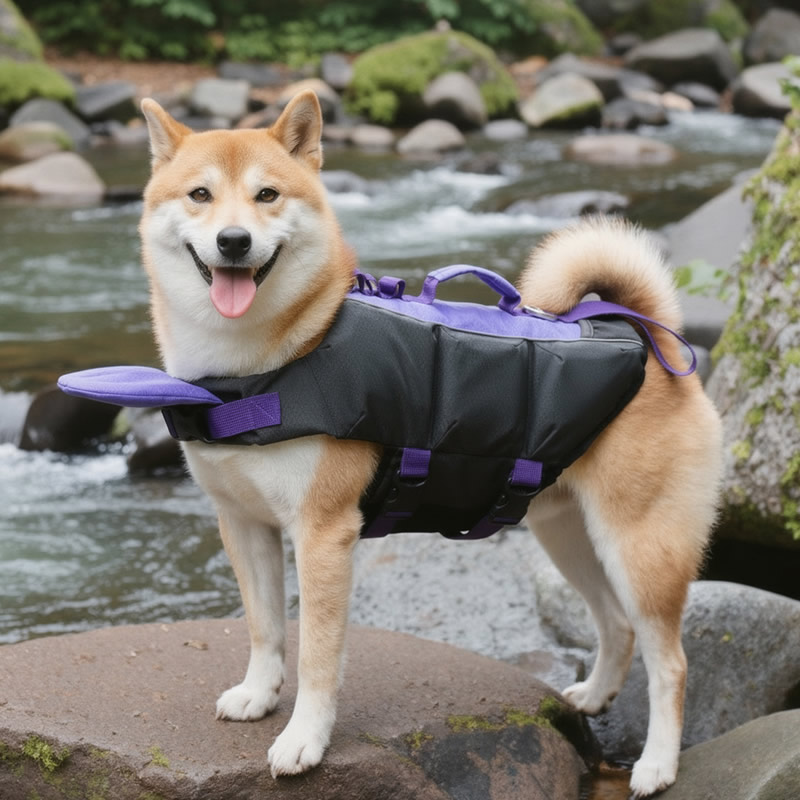 Football grid lining 8mm high elasticity EVA purple life jacket