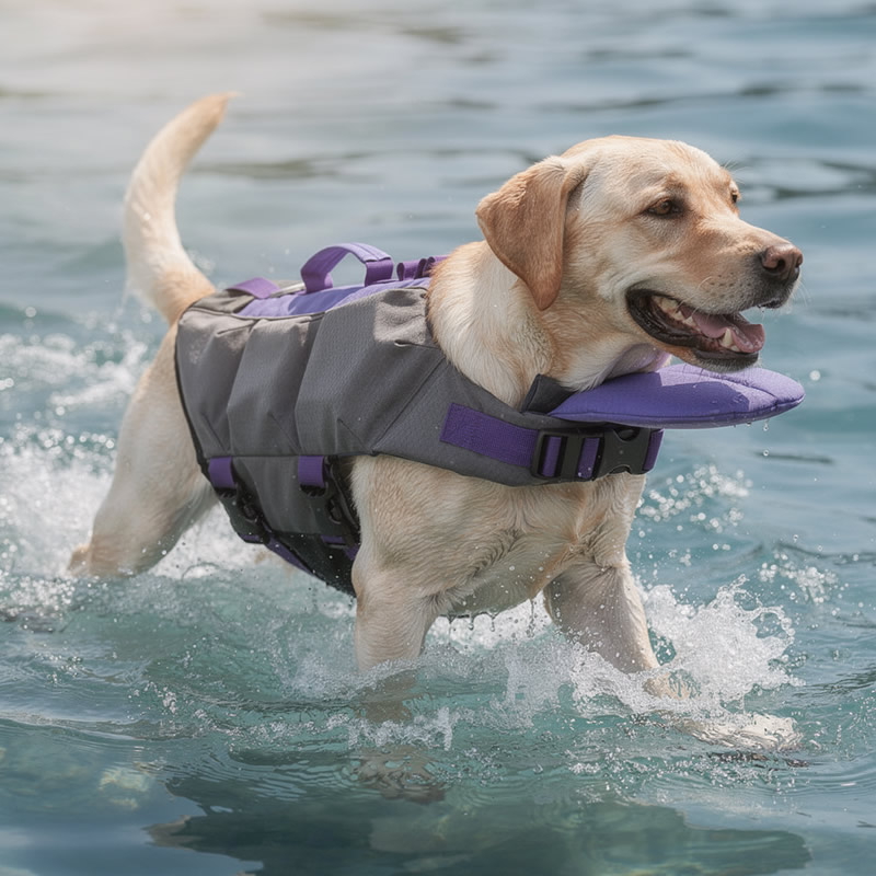Football grid lining 8mm high elasticity EVA purple life jacket