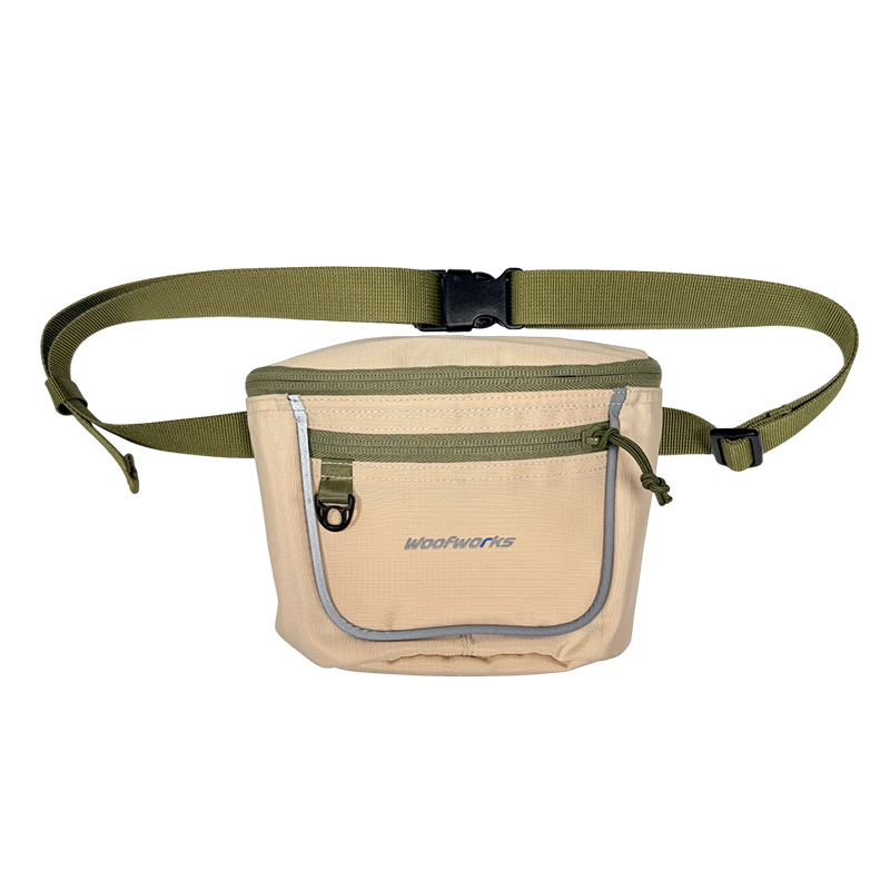 Tri color checkered dark Oxford cloth waist bag