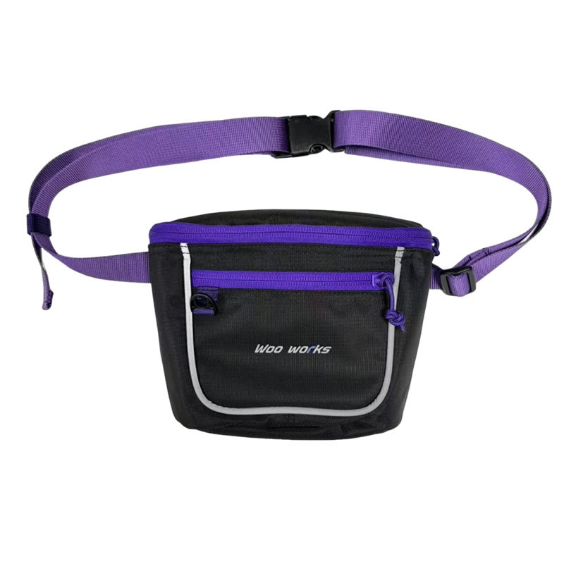 Tri color checkered dark Oxford cloth waist bag