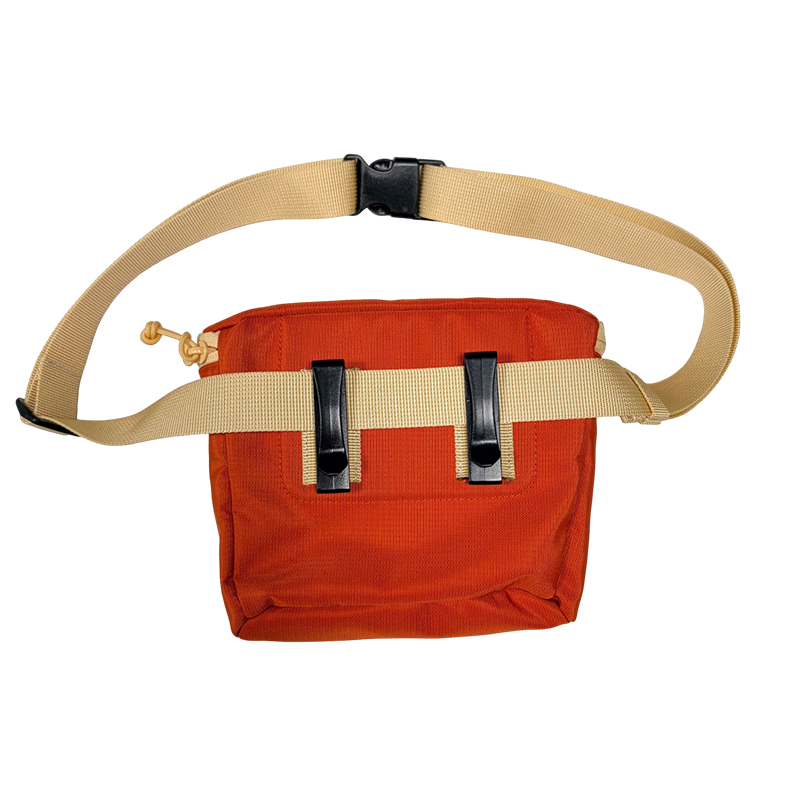 Tri color checkered dark Oxford cloth waist bag