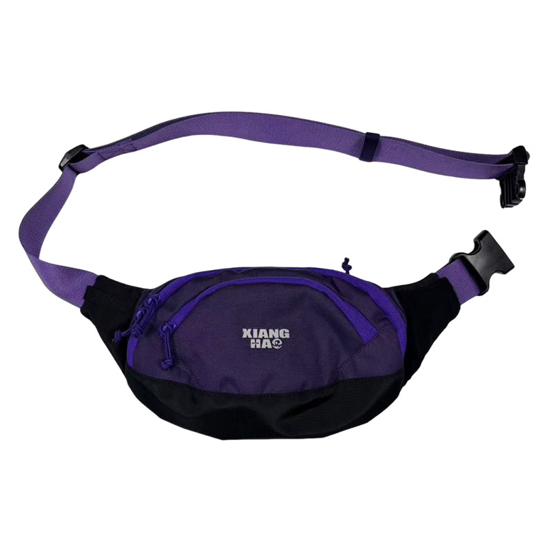 Three color checkered cloth starry waist bag