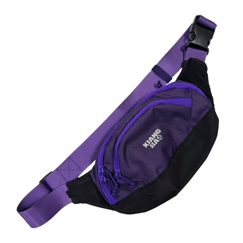Three color checkered cloth starry waist bag