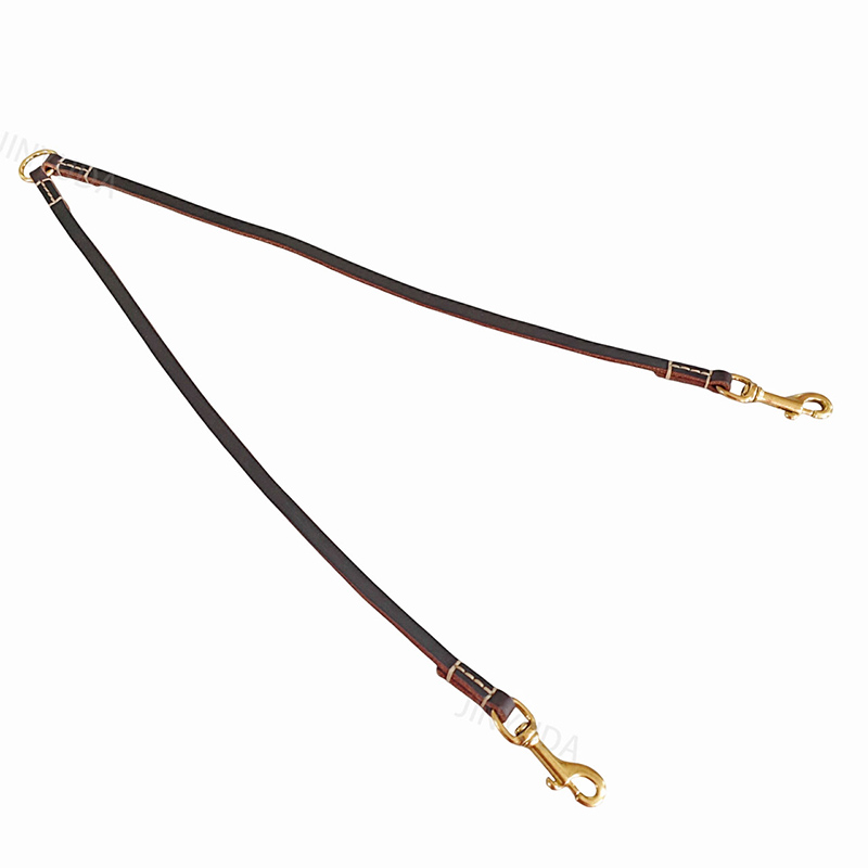 One tow two weave flower cowhide pet towing rope