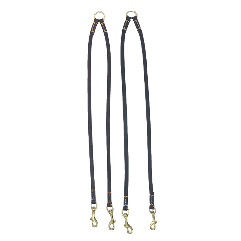 One tow two weave flower cowhide pet towing rope