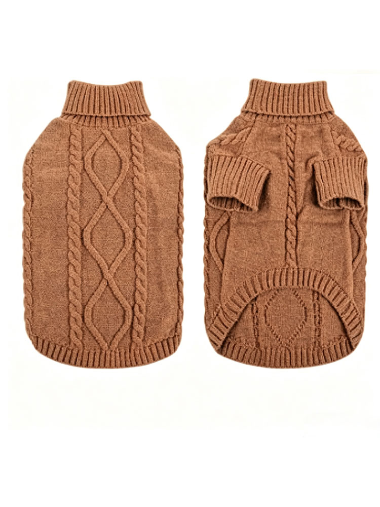 Factory direct sale. New style pet warm knitted sweater. Dog high-neck clothes. Pet winter and autumn clothing. Customizable.