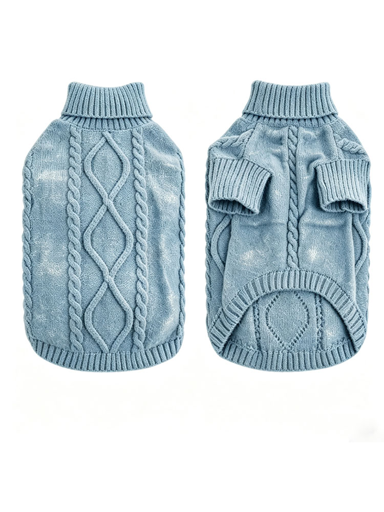 Factory direct sale. New style pet warm knitted sweater. Dog high-neck clothes. Pet winter and autumn clothing. Customizable.