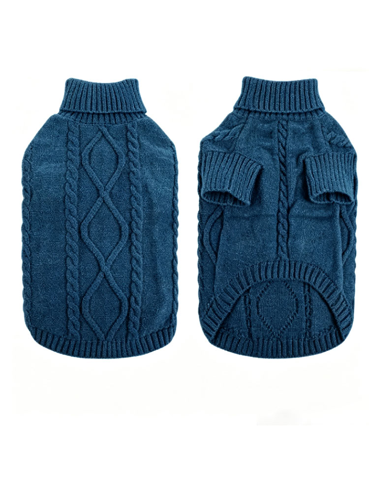 Factory direct sale. New style pet warm knitted sweater. Dog high-neck clothes. Pet winter and autumn clothing. Customizable.
