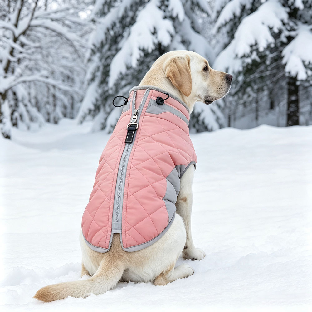 OEM+ODM Best-selling pet clothes - dog fleece coat. Winter wind-resistant and warm cotton coat with added padding and thickening.