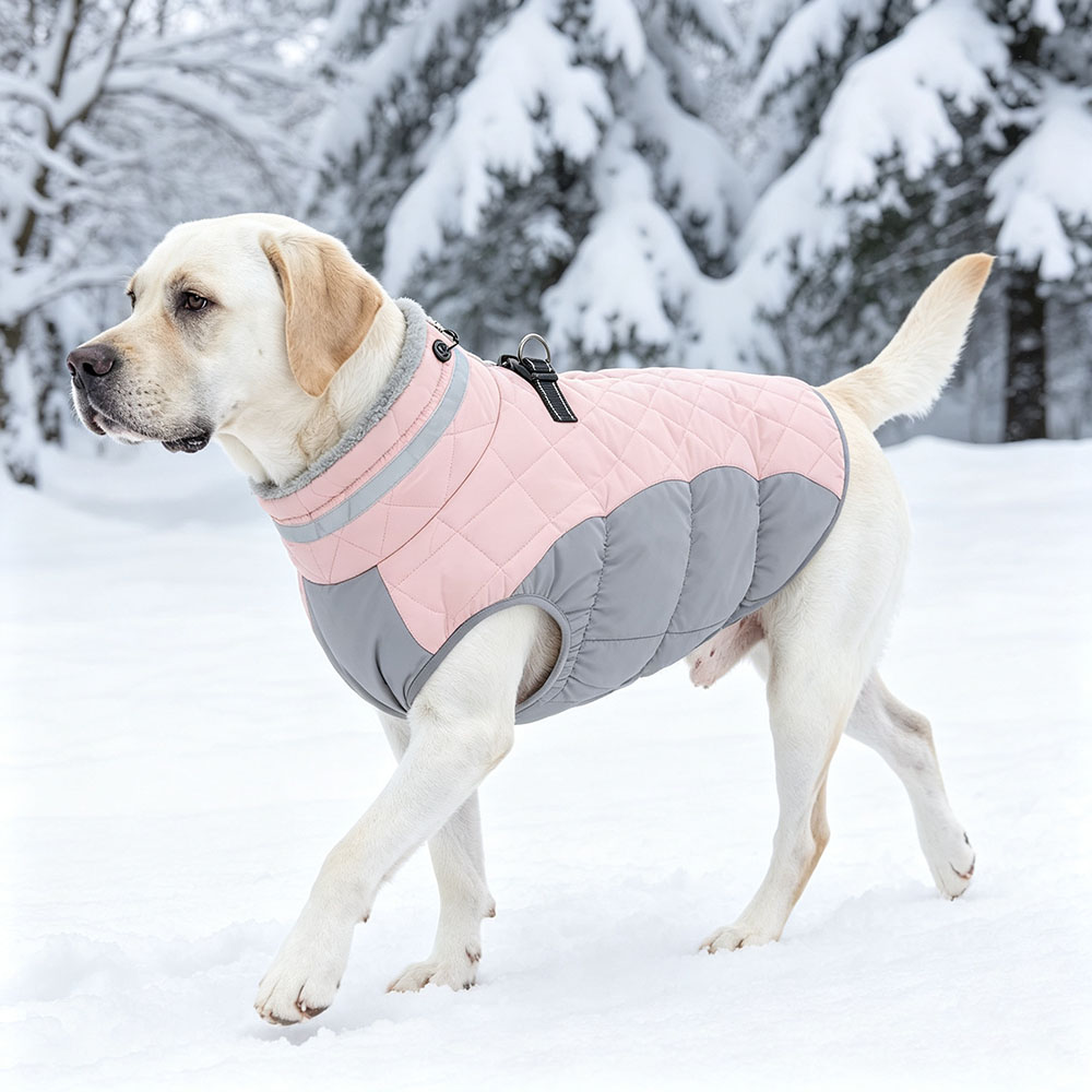OEM+ODM Best-selling pet clothes - dog fleece coat. Winter wind-resistant and warm cotton coat with added padding and thickening.