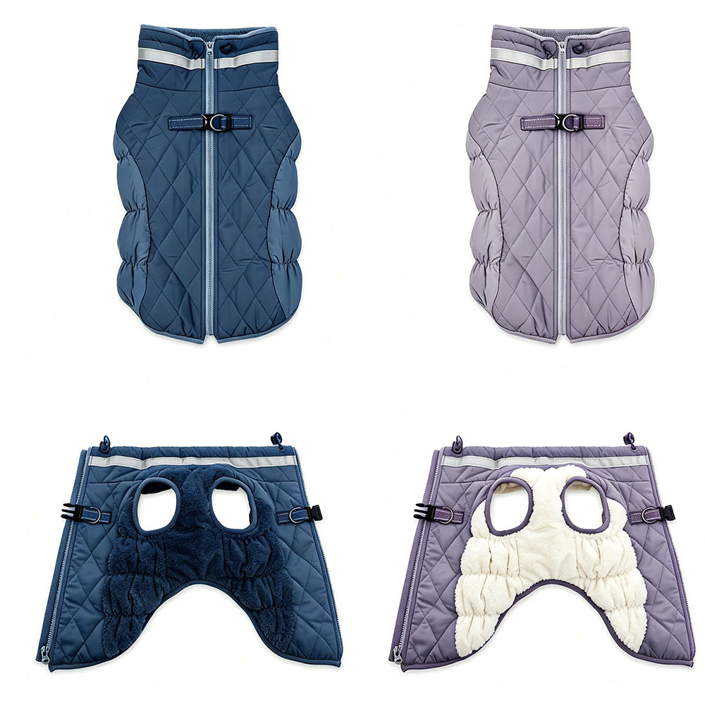 OEM+ODM Best-selling pet clothes - dog fleece coat. Winter wind-resistant and warm cotton coat with added padding and thickening.