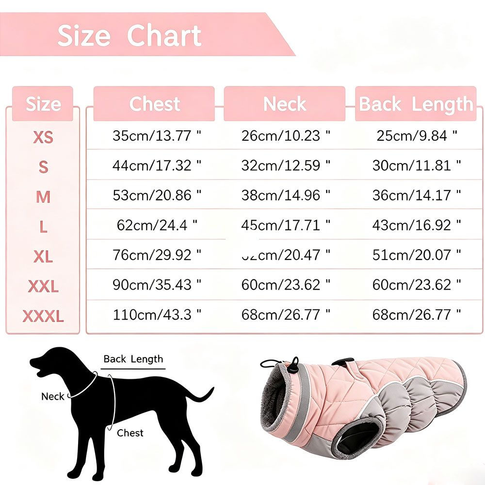 OEM+ODM Best-selling pet clothes - dog fleece coat. Winter wind-resistant and warm cotton coat with added padding and thickening.