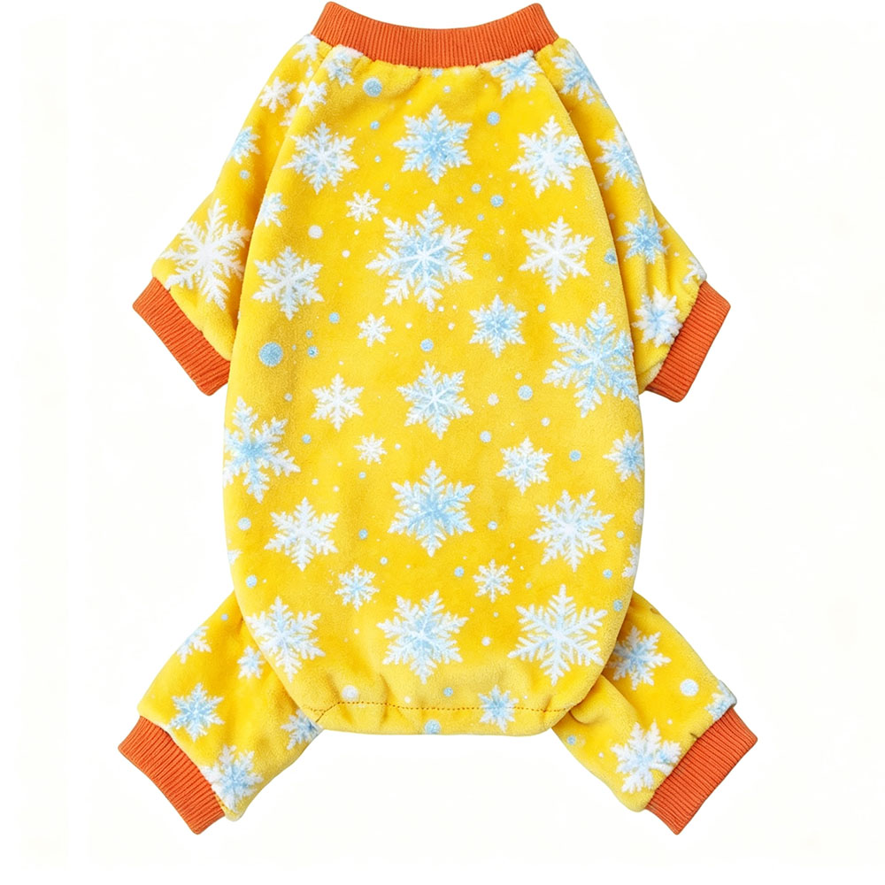 Dog quadrilateral coat - Autumn/Winter model - Thick and brushed fabric - Cute cartoon pattern - Pet clothing - Warm home wear
